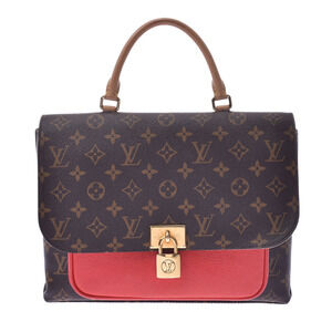LOUIS VUITTON Monogram Marignan Bag Coquelicot Red Handbag